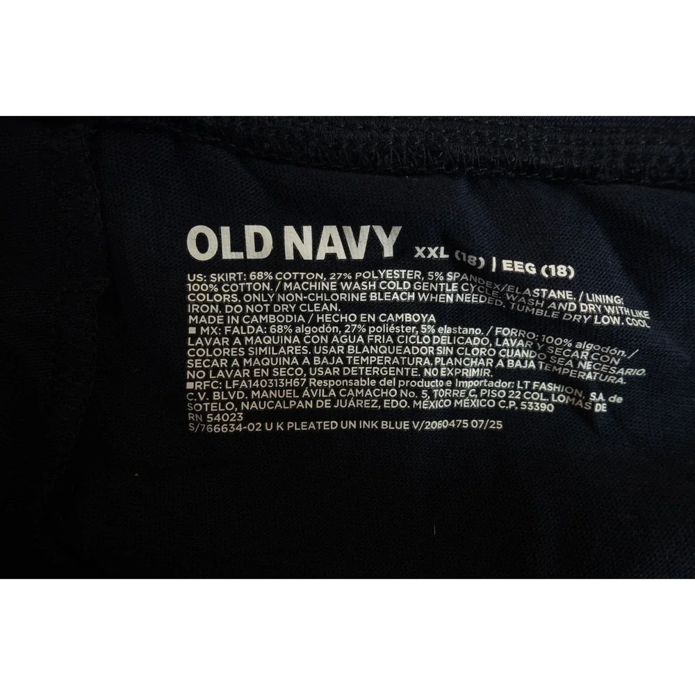 Old Navy Girls Size XXL (18) Blue School Uniform Ponte-Knit Pleated Skort NWT